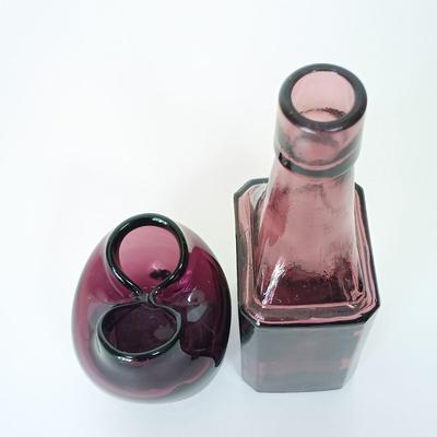 LOT 144: Purple and Blue Art Glass