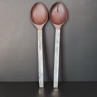 LOT 146: Mary Jurek Designs Luna Bowl and Valencia Salad Server Utensils