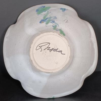 LOT 152: Bill Campbell Studios Signed Spiral Bowl, Rhoda Signed Art Plate & More