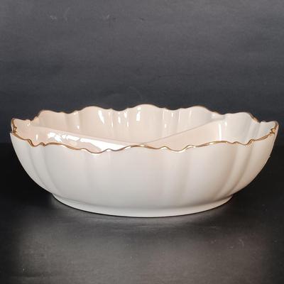 LOT 153: Lenox Collection- Beaded Tea Light, Symphony Divided Dish, Teardrop Serving Dish & More