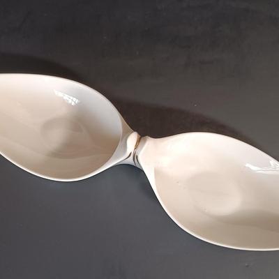 LOT 153: Lenox Collection- Beaded Tea Light, Symphony Divided Dish, Teardrop Serving Dish & More