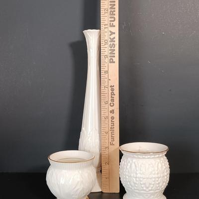 LOT 153: Lenox Collection- Beaded Tea Light, Symphony Divided Dish, Teardrop Serving Dish & More