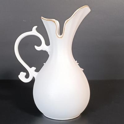 LOT 155: Lefton China Egg Cups, Limoges Art Plates, Lefton Art Pitcher & More