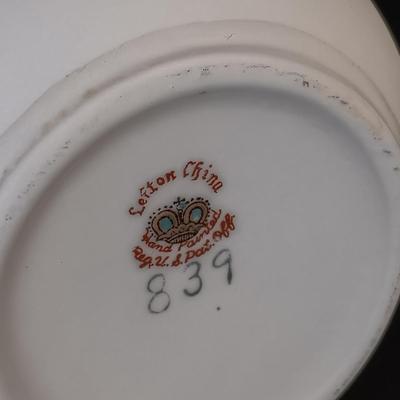 LOT 155: Lefton China Egg Cups, Limoges Art Plates, Lefton Art Pitcher & More