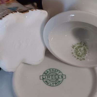 LOT 156: Arklow Ironstone Bo Peep Mug and Egg Cup with Lefton China Plate, Nippon Mini Lidded Dish & More