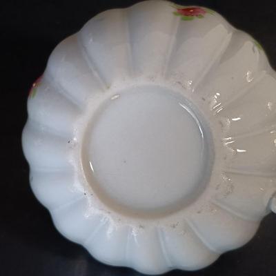 LOT 156: Arklow Ironstone Bo Peep Mug and Egg Cup with Lefton China Plate, Nippon Mini Lidded Dish & More