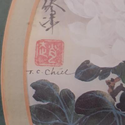 LOT 157: Karlsruhe Ceramic Art Tile, Wood Trinket Box, Framed Insect Art & Art Print