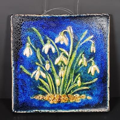 LOT 157: Karlsruhe Ceramic Art Tile, Wood Trinket Box, Framed Insect Art & Art Print