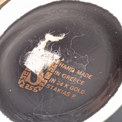 LOT 158: Numbered Perfume Bottle Print, Stone Bead Necklaces, Signed Wedgewood Trinket Box & More