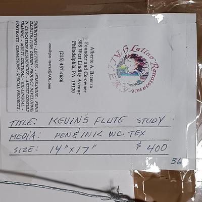 LOT 160: Set of Original Signed Pen and Ink Drawings by Alberto A. Becerra