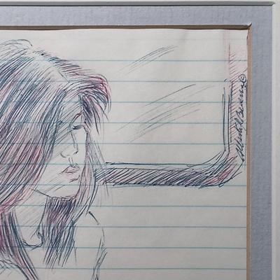 LOT 160: Set of Original Signed Pen and Ink Drawings by Alberto A. Becerra