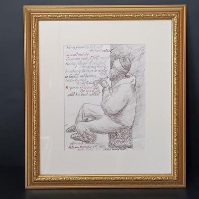 LOT 160: Set of Original Signed Pen and Ink Drawings by Alberto A. Becerra