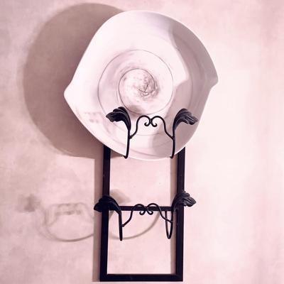 LOT 161: Nautical-Themed Signed Art Pottery with Metal Wall Display