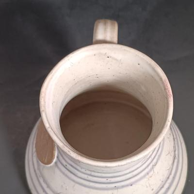 LOT 161: Nautical-Themed Signed Art Pottery with Metal Wall Display