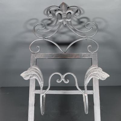 LOT 161: Nautical-Themed Signed Art Pottery with Metal Wall Display