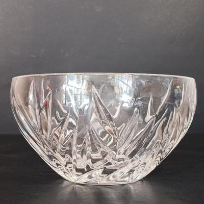 LOT 162: Lenox Mr. and Mrs. Snowman Salt and Pepper Shakers with Strombergshyttan Vase, Českći Crystal Vase & Pressed Glass Bowl