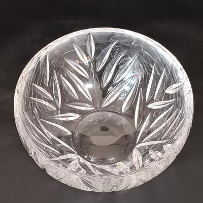 LOT 162: Lenox Mr. and Mrs. Snowman Salt and Pepper Shakers with Strombergshyttan Vase, Českći Crystal Vase & Pressed Glass Bowl