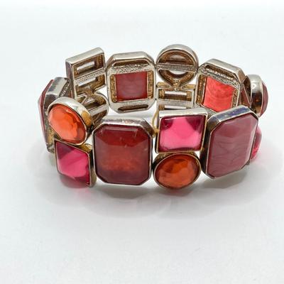 LOT 192: Beautiful and Colorful Collection of Costume Jewelry - Some with Sterling Clasps