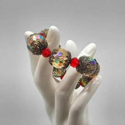LOT 192: Beautiful and Colorful Collection of Costume Jewelry - Some with Sterling Clasps