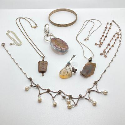 LOT 194: Vintage Stone / Handmade Jewelry and More - Sterling Included