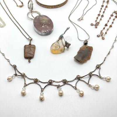 LOT 194: Vintage Stone / Handmade Jewelry and More - Sterling Included
