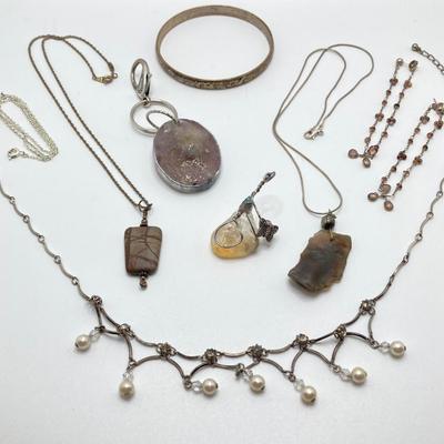 LOT 194: Vintage Stone / Handmade Jewelry and More - Sterling Included