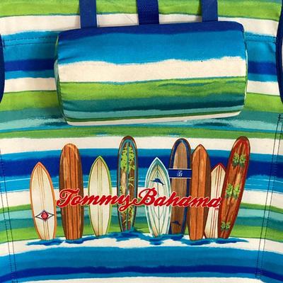 LOT 197: Beach Collection - Tommy Bahama Chair, Pacific Breeze Easy Up Tent, Totes, Towels and More