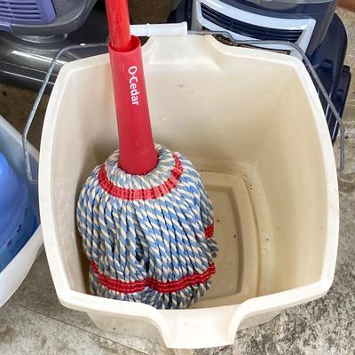 LOT 198: Home Cleaning Equipment / Supplies - Shark Vacuums (Navigator Lift-Away), Swiffer Wet Jet, O-Cedar Mops / Buckets and More