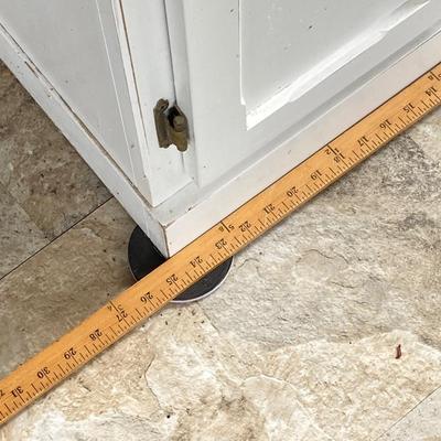 LOT 203: Tall White Storage Cabinet