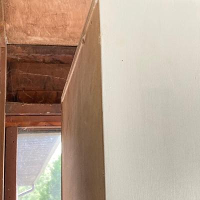 LOT 203: Tall White Storage Cabinet