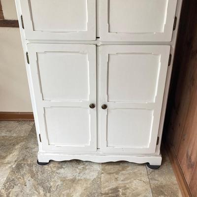 LOT 204: White Storage Cabinet