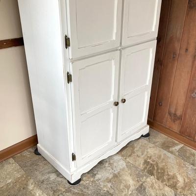 LOT 204: White Storage Cabinet