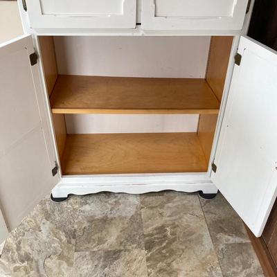 LOT 204: White Storage Cabinet