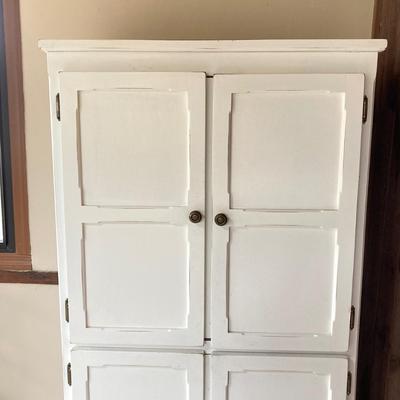 LOT 204: White Storage Cabinet