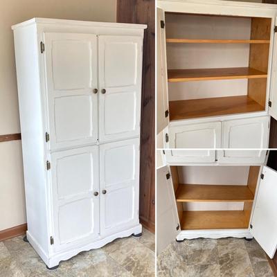 LOT 204: White Storage Cabinet