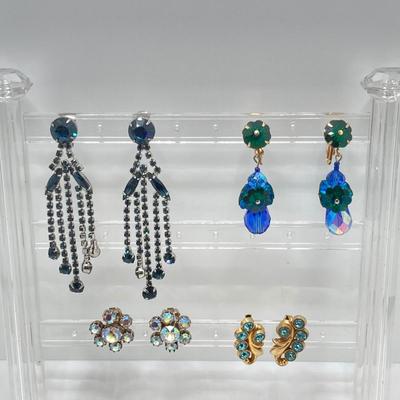 LOT 205: Vintage Clip-on / Screw Back Earring Collection - Coro, Weiss, Vendome and More