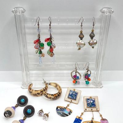 LOT 208: Vintage Pierced Earring Collection
