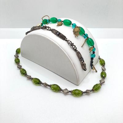 LOT 209: Collection of Vintage Bracelets / Necklaces - Sterling Included