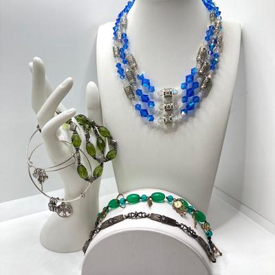 LOT 209: Collection of Vintage Bracelets / Necklaces - Sterling Included