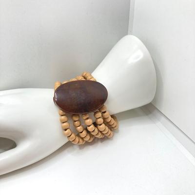 LOT 210: Wooden Jewelry Collection - Bracelets and Necklaces