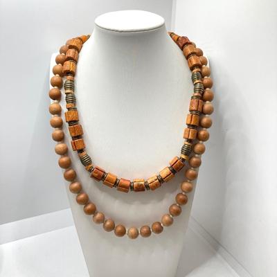 LOT 210: Wooden Jewelry Collection - Bracelets and Necklaces