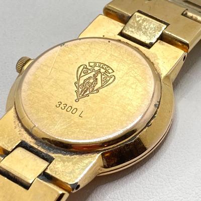 LOT 211: Gucci Swiss Made 3300 L GP 10M Watch