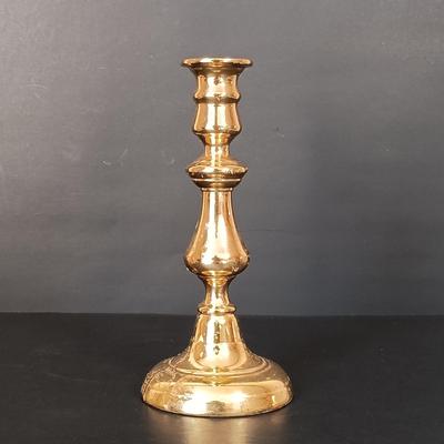 LOT 217: Baldwin Brass Candle Stick Holders with Coil Candle