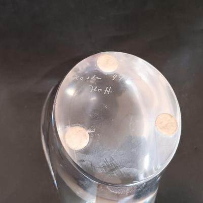 LOT 220: Vintage Kosta Huff Glass Polar Bear with Signed and Numbered Doris Crusenberry Print