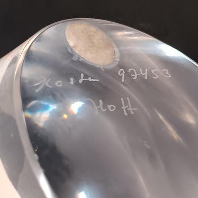 LOT 220: Vintage Kosta Huff Glass Polar Bear with Signed and Numbered Doris Crusenberry Print