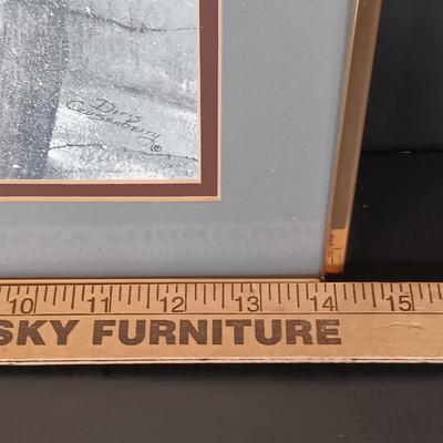 LOT 220: Vintage Kosta Huff Glass Polar Bear with Signed and Numbered Doris Crusenberry Print