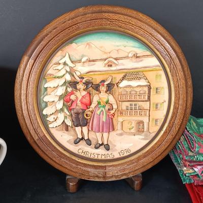 LOT 224: Williams Sonoma Twelve Days of Christmas Mugs, Lefton China Cardinal Basket, Jamestown China Creamer and Sugar Bowl & More