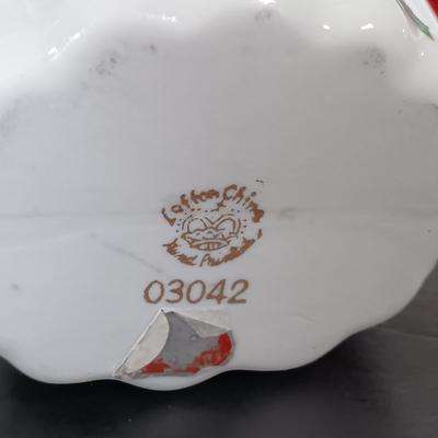 LOT 224: Williams Sonoma Twelve Days of Christmas Mugs, Lefton China Cardinal Basket, Jamestown China Creamer and Sugar Bowl & More