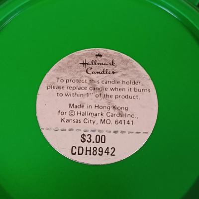 LOT 225: Vietri Old St. Nick Serving Dish, Plate and Salt and Pepper Shakers with La Dolce Vita Snowman Plate, Hallmark Candle Holders...