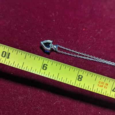 .925 Marked Blue Heart Stone Set